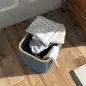 Cesto de la Ropa Sucia Plegable 36 L con Asas para Baño Dormitorio Lavadero 44,3x33,3x26,5 cm Gris