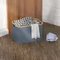Cesto de la Ropa Sucia Plegable 36 L con Asas para Baño Dormitorio Lavadero 44,3x33,3x26,5 cm Gris