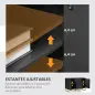 Aparador para Salón con 3 Cajones 2 Puertas y Estante Ajustable Mueble Auxiliar para Salón Antivuelco 120x40x76 cm Negro Aparador para Salón con 3 Cajones 2 Puertas y Estante Ajustable Mueble Auxiliar para Salón Antivuelco 120x40x76 cm Negro