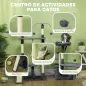 Rascador para Gatos 134 cm Torre para Gatos con Nidos Plataformas Bolas de Juguete y Postes de Sisal Gris Oscuro