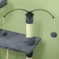 Rascador para Gatos 134 cm Torre para Gatos con Nidos Plataformas Bolas de Juguete y Postes de Sisal Gris Oscuro