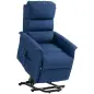 Sillón Relax Reclinable Eléctrico Levanta Personas con Mando a Distancia y Bolsillo Lateral Sillón Elevador Azul Oscuro