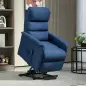 Sillón Relax Reclinable Eléctrico Levanta Personas con Mando a Distancia y Bolsillo Lateral Sillón Elevador Azul Oscuro