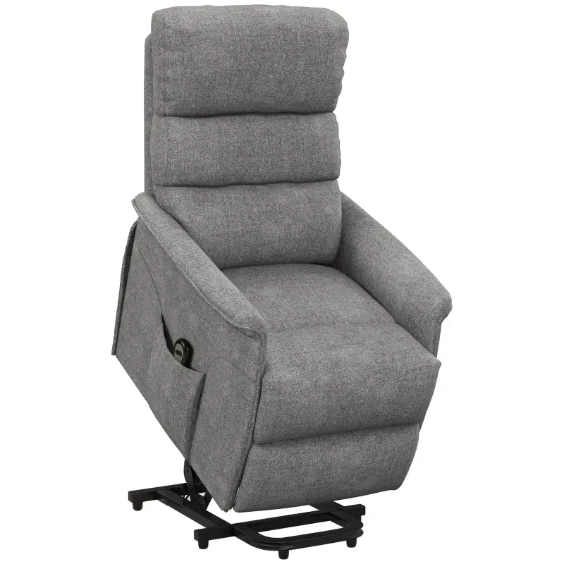 Sillón Relax Reclinable Eléctrico Levanta Personas con Mando a Distancia y Bolsillo Lateral Sillón Elevador Gris Sillón Relax Reclinable Eléctrico Levanta Personas con Mando a Distancia y Bolsillo Lateral Sillón Elevador Gris
