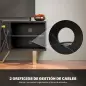 Mesa de TV con 2 Puertas Estante Ajustable y Efecto Mármol Mueble de TV para Salón para Televisores de 50 Pulgadas Negro
