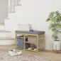 Mueble Zapatero con Asiento Cesta Extraíble y Estantes Abiertos para 4 Pares de Zapatos 69x30x45 cm Natural