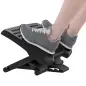 Reposapiés con Altura y Ángulo Ajustable Reposa Pies con Superficie de Masaje y Almohadillas Antideslizantes Negro