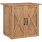 Caseta de Jardín Exterior de Madera con 2 Puertas Magnéticas para Almacenamiento de Herramientas 77x55x72 cm Marrón
