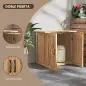 Caseta de Jardín Exterior de Madera con 2 Puertas Magnéticas para Almacenamiento de Herramientas 77x55x72 cm Marrón