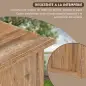 Caseta de Jardín Exterior de Madera con 2 Puertas Magnéticas para Almacenamiento de Herramientas 77x55x72 cm Marrón