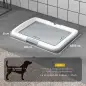 Inodoro para Perros con Bandeja para Entrenamiento de Cachorros en Exterior e Interior 63x48,5x6 cm Gris
