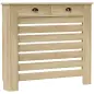 Cubre Radiadores de MDF con Cajón Cubierta para Radiador para Salón Dormitorio Pasillo 111x19x95,5 cm Roble
