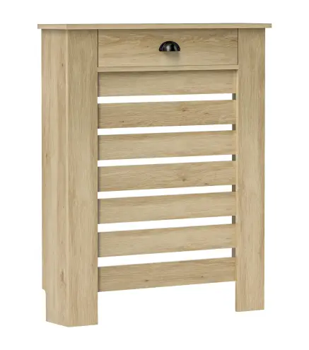 Cubre Radiadores de MDF con Cajón Cubierta para Radiador para Salón Dormitorio Pasillo 78x19x95,5 cm Roble