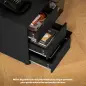 Cajonera de Oficina con Ruedas 3 Cajones Cajonera para Escritorio Estudio 40x50x57,5 cm Negro