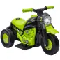 Moto Eléctrica para Niños de +2 Años con Función de Soplar Burbujas Faros Música Velocidad 3 km/h Carga 30 kg Verde