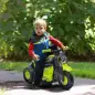 Moto Eléctrica para Niños de +2 Años con Función de Soplar Burbujas Faros Música Velocidad 3 km/h Carga 30 kg Verde