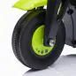 Moto Eléctrica para Niños de +2 Años con Función de Soplar Burbujas Faros Música Velocidad 3 km/h Carga 30 kg Verde
