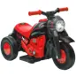 Moto Eléctrica para Niños de +2 Años con Función de Soplar Burbujas Faros Música Velocidad 3 km/h Carga 30 kg Rojo