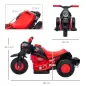Moto Eléctrica para Niños de +2 Años con Función de Soplar Burbujas Faros Música Velocidad 3 km/h Carga 30 kg Rojo