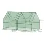 Invernadero de Exterior con Cubierta Doble Ventanas y Marco de Acero para Cultivar Plantas Flores 180x90x90 cm Verde