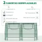 Invernadero de Exterior con Cubierta Doble Ventanas y Marco de Acero para Cultivar Plantas Flores 180x90x90 cm Verde