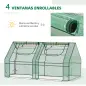 Invernadero de Exterior con Cubierta Doble Ventanas y Marco de Acero para Cultivar Plantas Flores 180x90x90 cm Verde Invernadero de Exterior con Cubierta Doble Ventanas y Marco de Acero para Cultivar Plantas Flores 180x90x90 cm Verde