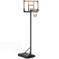 Canasta de Baloncesto de Exterior con Altura Ajustable 182-213 cm Ruedas Base Rellenable Negro