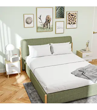 Mesitas de Noche de 2 Piezas con Cajones y Asas de Bambú Mesas Auxiliares para Salón Dormitorio Roble