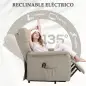 Sillón Relax Reclinable Eléctrico Levanta Personas con Mando a Distancia y Bolsillo Lateral Sillón Elevador Beige