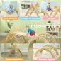 Triángulo de Escalada para Niños de 18-48 Meses con Rampa Escalador de Arco 219x72,5 cm Natural