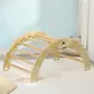Triángulo de Escalada para Niños de 18-48 Meses con Rampa Escalador de Arco 219x72,5 cm Natural