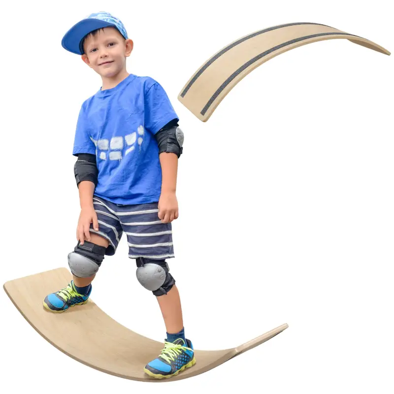 Tabla de Equilibrio para Niños de +3 Años Carga 50 kg para Entrenamiento Sensorial Equilibrio 90x29x19 cm Natural Tabla de Equilibrio para Niños de +3 Años Carga 50 kg para Entrenamiento Sensorial Equilibrio 90x29x19 cm Natural