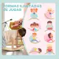 Tabla de Equilibrio para Niños de +3 Años Carga 50 kg para Entrenamiento Sensorial Equilibrio 90x29x19 cm Natural