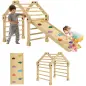 Escalada para Niños de 18-48 Meses 3 en 1 con Rampa para Deslizarse o Escalar 175x70x89 cm Multicolor