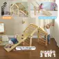 Escalada para Niños de 18-48 Meses 3 en 1 con Rampa para Deslizarse o Escalar 175x70x89 cm Multicolor