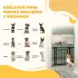 Puerta para Perros con Ancho Ajustable 76-104 cm con 2 Extensiones y Doble Bloqueo Negro