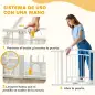 Puerta para Perros con Ancho Ajustable 76-104 cm Barrera de Seguridad para Perros con 2 Extensiones Blanco