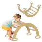 Arco de Escalada para Niños de 18-48 Meses Balancín para Bebés Carga 50 kg 68x42x36 cm Natural