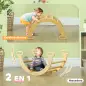 Arco de Escalada para Niños de 18-48 Meses Balancín para Bebés Carga 50 kg 68x42x36 cm Natural