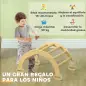 Arco de Escalada para Niños de 18-48 Meses Balancín para Bebés Carga 50 kg 68x42x36 cm Natural