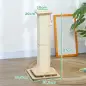 Rascador para Gatos Arañador para Gatos con Bola Colgante Juguete de Pelota de Pista y Poste de Sisal Roble