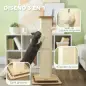 Rascador para Gatos Arañador para Gatos con Bola Colgante Juguete de Pelota de Pista y Poste de Sisal Roble