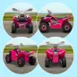 Quad Eléctrico para Niños de 18-36 Meses con Avance y Retroceso Velocidad de 2,5 km/h 70x41,5x48,5 cm Rosa