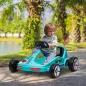 Kart Eléctrico 6 V Kart para Niños de +3 Años con Música Luz Bocina Cinturón de Seguridad Go Kart Carga 50 kg Azul