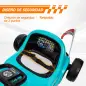 Kart Eléctrico 6 V Kart para Niños de +3 Años con Música Luz Bocina Cinturón de Seguridad Go Kart Carga 50 kg Azul