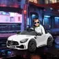 Coche Eléctrico para Niños de +3 Años Mercedes-Benz AMG GTR con Batería 12V Mando a Distancia Faros Bocina Música Blanco