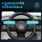 Coche Eléctrico para Niños de +3 Años Mercedes-Benz AMG GTR con Batería 12V Mando a Distancia Faros Bocina Música Blanco