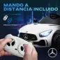 Coche Eléctrico para Niños de +3 Años Mercedes-Benz AMG GTR con Batería 12V Mando a Distancia Faros Bocina Música Blanco