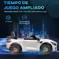 Coche Eléctrico para Niños de +3 Años Mercedes-Benz AMG GTR con Batería 12V Mando a Distancia Faros Bocina Música Blanco