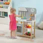 Cocinita Infantil Cocinita de Madera Infantil con Sonido Fogón Horno Grifo Fregadero y Accesorios de Cocina Gris